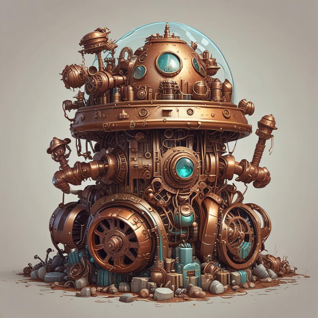Copper pipes and gears